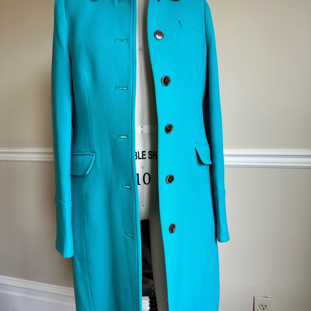 J. Crew Vibrant Blue Trench Coat